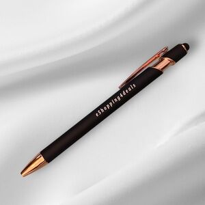 Black Stylus Pen w gold accents